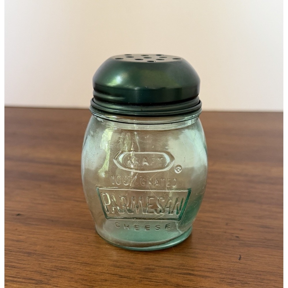 Vintage Kraft Parmesan Cheese Glass Shaker w/ Lid